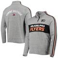 Men's Tommy Hilfiger Heathered Gray Philadelphia Flyers Mario Quarter-Zip Jacket