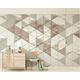 MUMUWUSG Photo Wallpaper Fashion Geometry Square Pattern Non-Woven Wall Art Print Mural Decoration Poster Picture Living Room Bedroom Wall Decor Self-Adhesive Giant Sticker 460X280Cm