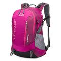 35L Hiking Backpack Men Women Trekking Backpacks Waterproof Travel Backpack Multifunctional Camping Backpack Daypack Lightweight Outdoor Daypacks (1312 Rose Red)