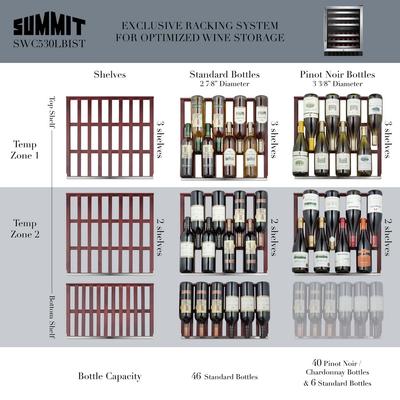"24"" Wide Built-In Wine Cellar - Summit Appliance SWC530BLBIST"