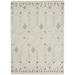 Elika Moroccan Wool Rug w/Ornamental Diamonds, Ivory/Tan, 5ft x 8ft Area Rug - Weave & Wander ANCR8011IVY000E10