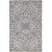 Natal Modern Minimalist Rug, Floral Geometric, Ivory/Navy, 2ft x 3ft Area Rug - Weave & Wander 869R8778IVYNVYP00