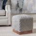 Evolution by Crestview Lauren Fabric Wood and Fabric Stool in Gray - Crestview Collection EVFNR1132
