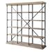 La Salle Metal and Brown Wood 3 Section Bookshelf - 4 Shelf & Etagere - Crestview Collection CVFZR4090