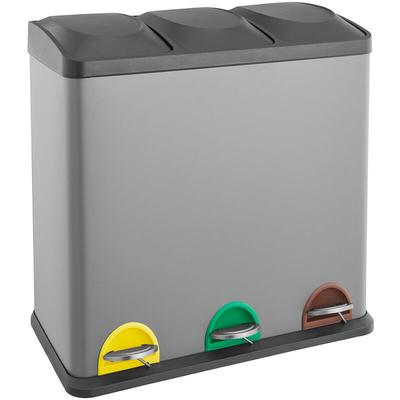 Svita - TC3x20 Mülleimer grau 60L 3x20 Liter Treteimer Mülltrennung Abfalleimer Image