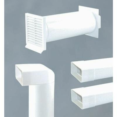 SET Abluft Küche 125er Mauerkasten + 2m Flachkanal und Bogen rund zu rechteckig Image