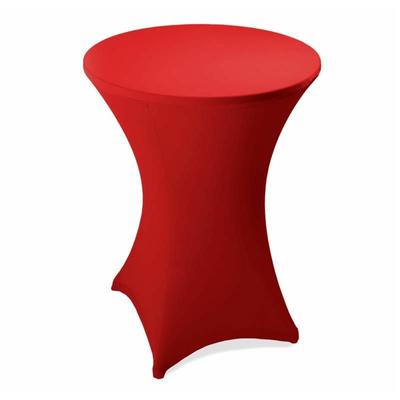 Estexo - Stehtischhusse Stretch Stehtisch ø 60 70 80 cm Husse Tisch Hussen Bistrotisch 80cm ø / Rot