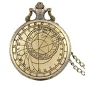 Astrolabio – montre De poche rétro à motif De boussole Quartz pendentif à chaîne cadeau pour