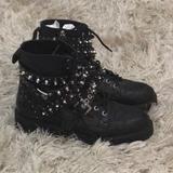 Zara Shoes | Combat Boots | Color: Black/Silver | Size: 8