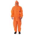 Dräger SPC CLF 4400 Hazmat Suit | Hooded Coverall & High Chemical Protection | PPE Kit Suit for Industrial, Biohazard & Painters Applications | EU: 2016/425 - Type 3-6 | Orange |Size L