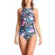 Zoggs Women's Peninsula Hi Front Grey Multi 34 One Piece Swimsuit