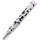 LACHIEVA LUX White Luxury Resin Celluloid Finished Ballpoint Pen for Writing. Nice Ball Pen Set Gift for Women & Men. (White/Black)