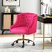 Modern Velvet Tufted Office Chair with Gold Metal Base by HULALA HOME