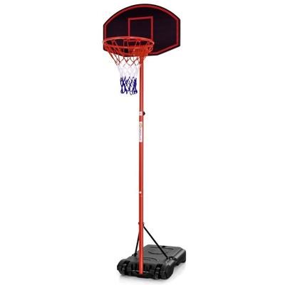Adjustable Basketball Hoop System Stand Portable with 2 Wheels Fillable Base - 47" x 18" x 77.5"-101.5" (L x W x H)