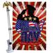 Angeleno Heritage Honoring Veterans Day 2-Sided Polyester 2'3 x 3'3 ft House Flag Set in Red | 40 H x 28 W in | Wayfair