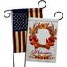 Angeleno Heritage Harvest Wreath 2-Sided Polyester 19 x 13 in. Garden Flag in Red/Yellow | 18.5 H x 13 W in | Wayfair