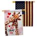 Angeleno Heritage 2-Sided 40 x 28 in. Polyester House Flag in Black/Blue/Brown | 40 H x 28 W in | Wayfair AH-MD-HP-137478-IP-BOAA-D-US21-AH