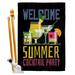 Angeleno Heritage Summer Cocktail 2-Sided Polyester 40 x 28 in. Flag Set in Black | 40 H x 28 W in | Wayfair AH-BV-HS-137541-IP-BO-D-US21-AH