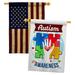 Angeleno Heritage 2-Sided Polyester 40 x 28 in. House Flag in Blue/Brown/Yellow | 40 H x 28 W in | Wayfair AH-ST-HP-137047-IP-BOAA-D-US18-AH