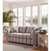 Braxton Culler Bridgeport 85" Flared Arm Sofa Bed w/ Reversible Cushions Polyester in Gray/White/Brown | 35 H x 85 W x 38 D in | Wayfair