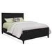 Birch Lane™ Jandre Low Profile Standard Bed Wood/Wicker/Rattan in Black | 52 H x 76 W x 86 D in | Wayfair 974792EAA8134790A9897E5146B309EB