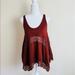 American Eagle Outfitters Tops | American Eagle Brown Lace Trapeze Swing Layered Tank Top | Color: Brown/Orange | Size: Xs