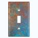 WorldAcc Metal Crosshatch Rusted 2 Print 1-Gang Toggle Light Switch Wall Plate in Blue/Brown/Orange | 4.5 H x 2.75 W x 0.15 D in | Wayfair