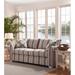 Braxton Culler Bridgeport 85" Flared Arm Sofa Bed w/ Reversible Cushions Polyester in Gray/Blue/White | 35 H x 85 W x 38 D in | Wayfair