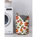 East Urban Home Ambesonne Floral Laundry Bag Fabric in Blue/Brown/Red | 12.99 H x 12.99 W in | Wayfair CBD212EE18724E0DB906D9BCA8449409