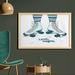 East Urban Home Ambesonne Retro Wall Art w/ Frame, Girl's Legs In Stripes Stockings & Retro Roller Skates Fun Teen Illustration Print | Wayfair