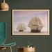 East Urban Home Ambesonne Ocean Wall Art w/ Frame, Sailboat Gaff Top Sail Tall Wooden Sailing Ships Waves Print Photo | Wayfair