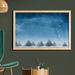 East Urban Home Ambesonne Winter Wall Art w/ Frame, Christmas Inspired Cold Forest Of Pine Trees On A Snowing Holiday Night Sky | Wayfair