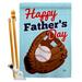 Ornament Collection Father's Day Game 2-Sided Polyester 40 x 28 in. Flag Set in Blue/Brown/Red | 40 H x 28 W in | Wayfair