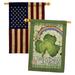 Breeze Decor Happy St. Patricks Day 2-Sided Polyester 40 x 28 in. House Flag in Green | 40 H x 28 W in | Wayfair BD-SA-HP-102054-IP-BOAA-D-US18-SB