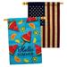 Breeze Decor Summer Fruits 2-Sided Polyester 3'3 x 2'3 ft House Flag in Blue/Red | 40 H x 28 W in | Wayfair BD-FT-HP-117081-IP-BOAA-D-US21-BD