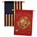 Ornament Collection Wish You Have a Fooking Year 2-Sided Polyester 3'3 x 2'3 ft. House Flag in Red/Yellow | 40 H x 28 W in | Wayfair