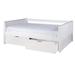 Harriet Bee Friedemar Twin 2 Drawer Solid Wood Mate's & Captain's Standard Bed Wood in White | 29.25 H x 42.5 W x 80.5 D in | Wayfair