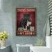 Trinx Black Cat - Your Napkins, My Liege Gallery Wrapped Canvas - Bath & Laundry Pet Illustration Decor, Black & Red Bathroom Decor Canvas | Wayfair