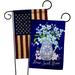 Breeze Decor Little Flowers Vase 2-Sided Polyester 18 x 13 in. Garden Flag in Blue | 18.5 H x 13 W in | Wayfair BD-FL-GP-104119-IP-BOAA-D-US21-BD