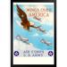 Trinx WPA War Propaganda Wings Over America Air Corps US Army Black Wood Framed Art Poster 14X20 Paper | 20 H x 14 W x 1.5 D in | Wayfair