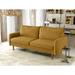 Corrigan Studio® Anacapa 70" Velvet Round Arm Sofa Polyester in Yellow/Brown | Wayfair 2EA9BBAEF18F41DA8A1BA081BCE32A59