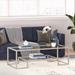 Willa Arlo™ Interiors Shumake Frame Coffee Table w/ Storage Metal in Gray/Black | 17 H x 45 W x 20 D in | Wayfair 2402B916329A4206A3689F8E476DB945