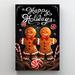 The Holiday Aisle® Gingerbread Man Cookies - Happy Holidays Gallery Wrapped Canvas - Christmas Holiday Decor | 14 H x 11 W x 2 D in | Wayfair