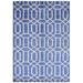 Blue/Brown 60 x 0.75 in Area Rug - Everly Quinn Blue Beige 100% Wool Handmade Geometric Area Rug, Hand Knotted Wool | 60 W x 0.75 D in | Wayfair