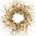 The Holiday Aisle® 24" Autumn Harvest Festival Pine Cone Weed Mixed Berry Wreath in Orange | 24 H x 24 W x 6 D in | Wayfair