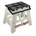 WFX Utility™ Peep 1 - Step Plastic Lightweight Folding Step Stool Plastic in White/Black | 14 W x 11.5 D in | Wayfair