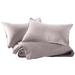 Eider & Ivory™ Stone Washed French Linen Pillow Shams 100% Linen in Pink/Gray | 20 H x 26 W x 0.1 D in | Wayfair 13E90BE836EB4A748CE89843093678A2