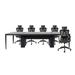 17 Stories Eaen Conference Meeting Table w/ Office Chairs For 6 Persons (Elm) Wood/Metal in Black | 29.5 H x 94.5 W x 47.2 D in | Wayfair