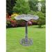 Ophelia & Co. Manzi Birdbath Plastic in Gray | 28 H x 19.8 W x 19.8 D in | Wayfair C73AF006971847B980364FC7651BFB93