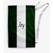 The Holiday Aisle® Joy on a Stripe Christmas Laundry Bag Fabric in Green/Gray/White | 36 H x 28 W in | Wayfair 6F783C98073141C894C3AE9F6164D676